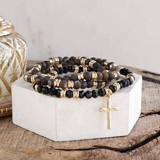 Cross Bracelet Stack Set