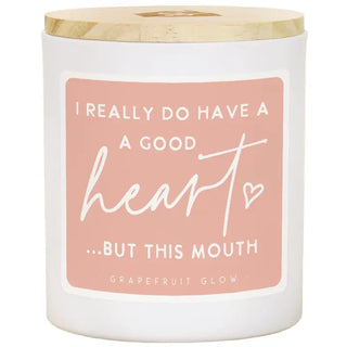 Good Heart But This Mouth Candle - Grapefruit Glow