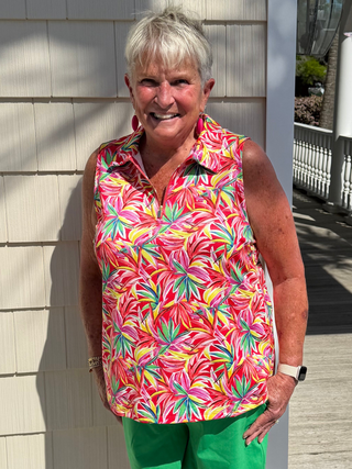 Just For Us Top in Coral Multi