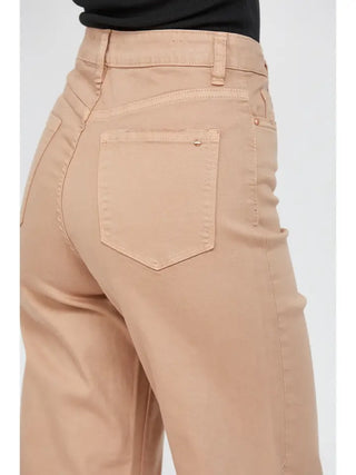 High Rise Wide Crop Jeans in Brown Sugar - Final Sale