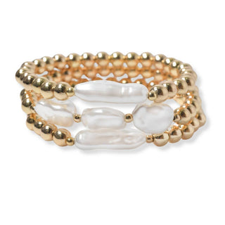 Pearl Layered Stretch Bracelet