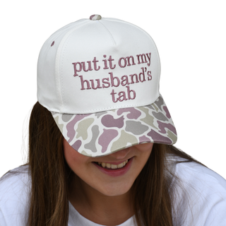 Put It On My Husband's Tab Hat In Light Camo
