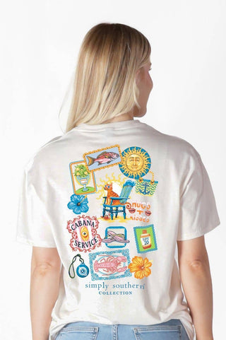 Cabana Service T Shirt in Oyster