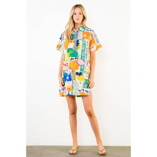 Tropic Style Dress in Cream