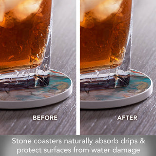 Experience Heron Round Absorbent Stone Coaster 4pk