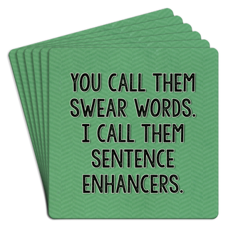 Bar Coaster Pack of 6| You call them swear words