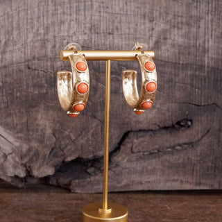 Jeweled Bubble Hoop Earrings
