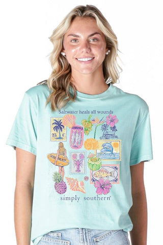 Saltwater Heals T-Shirt in Tidepool