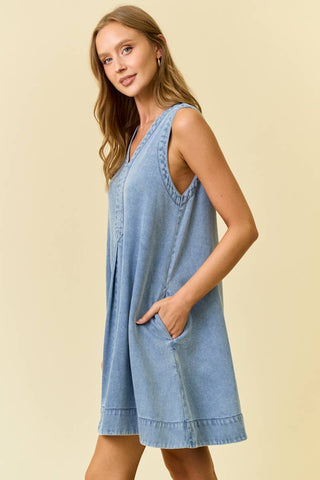 Lost To The Waves Dress in Denim