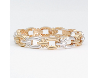 Two-Tone Chain Links Bracelet