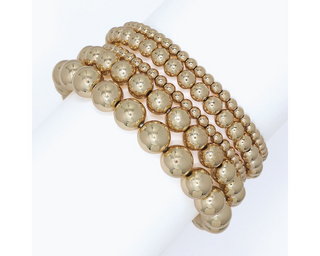 5 Strands Of Gold Beads Bracelet
