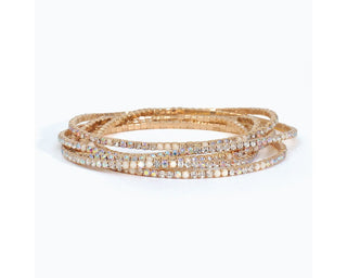 Six Strand Crystals Bracelet