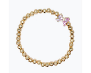 Little Love Gold Pink Ribbon Bracelet
