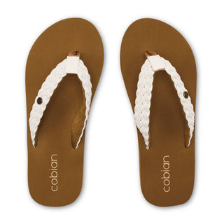 Braided Bounce™ - White Top Flip Flop Sandals