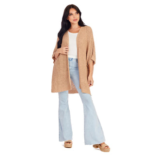 The Brynn Cardigan In Tan