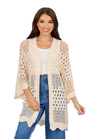 Show Me Off Crochet Cardigan In White