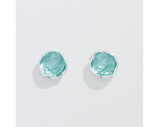 Silver & Aqua Earrings