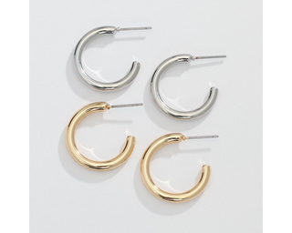 Duo Gold & Silver Hoops