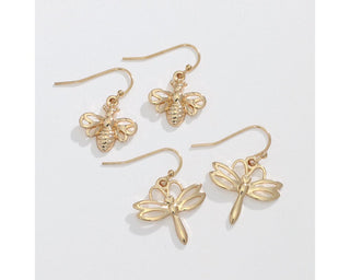 Dragonflies & Bees Duo Earrings