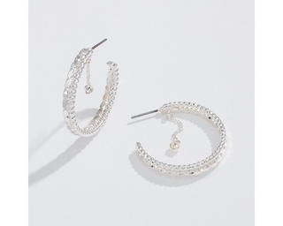 Double Strand Hoop Earrings