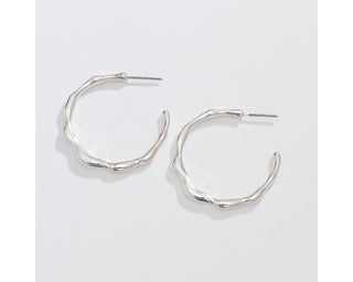 Abstract Drip Open Hoop Earrings