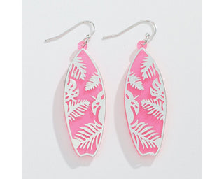 Pink Surf Board Earrings