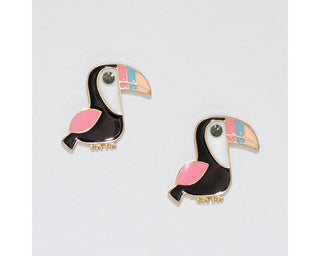 Enamel Toucan Earrings