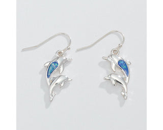 Jumping Blue Dolphin Earrings