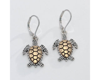 Two-Tone Turtle Earrings