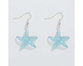 Glitter Resin Starfish Earrings