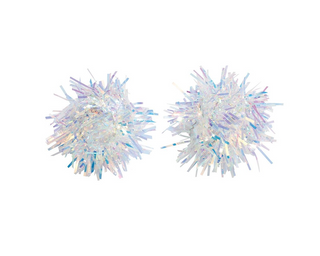 Happy New Year Pom Pom Earrings