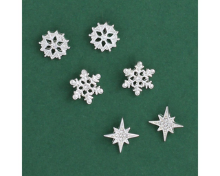 Snowflakes Trio Earrings Set