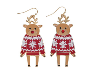 Rudolph In Sweater Earrings