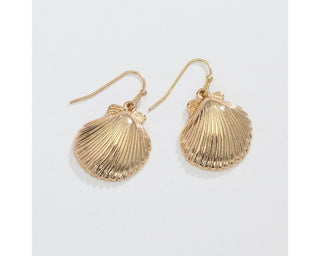 Gold Scallop Shell Earrings