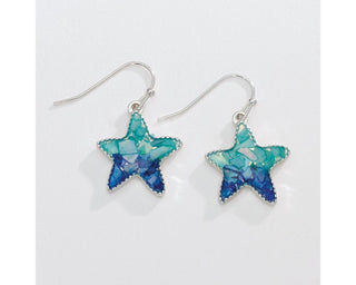 Blue & Aqua Star Earrings