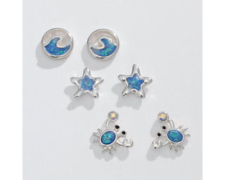 Blue Glitter Sea Life Trio