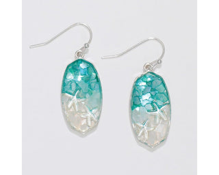 Sparkling Beach Scene Earrings