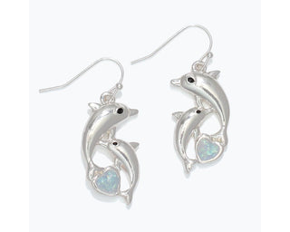 Hearts & Dolphins Earrings