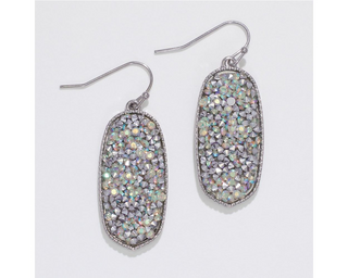 Silver & Druzy Earrings