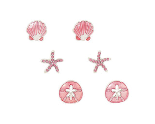 Pink Coastal Enamel Trio