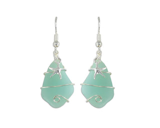 Sea Glass & Starfish Earrings