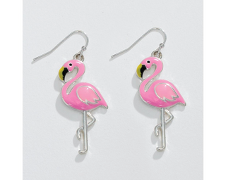 Bright Pink Flamingo Earrings