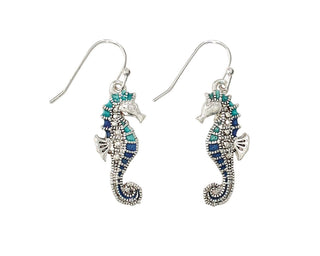 Silver Seahorse Earrings