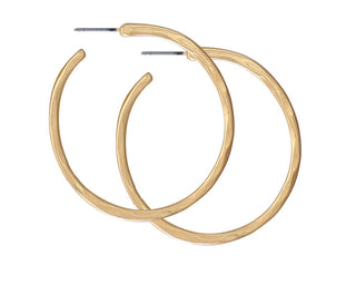 Gold Hammered Hoop Earrings