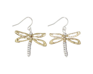 Two-Tone Dragonfly Earrings