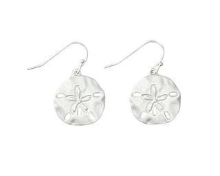 Hammered Sand Dollar Earrings