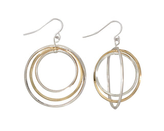 Orbital Two-Tone Circle Earrings
