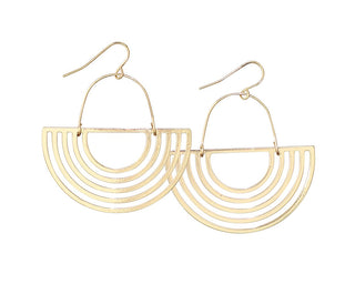 Polished Gold Semi-Circle Earrings
