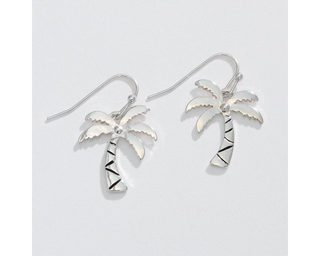 Silver Palm Earrings