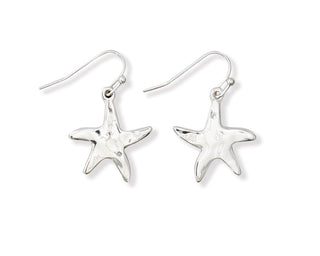 Hammered Starfish Earrings